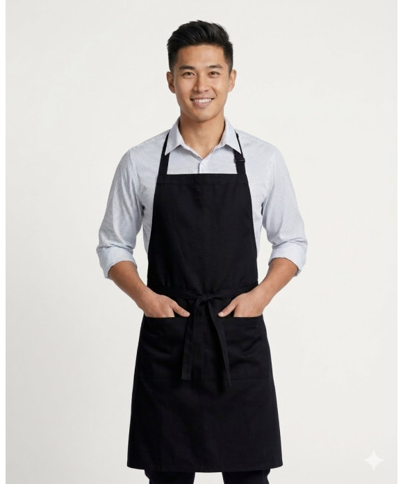 New Bib Black Regular 2 Pocket 2