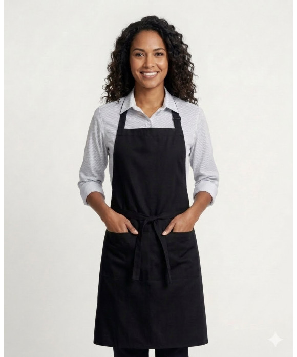 New Bib Black Regular 2 Pocket Female