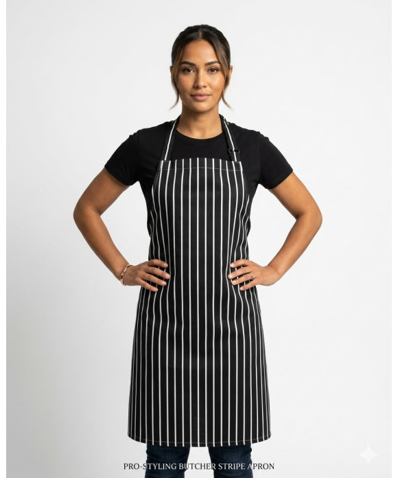 New Black And White Apron Female