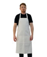 Bib White Apron With 2 Pockets And Cap Combo