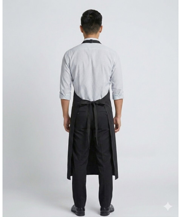 New Bib Black Long 2 Pocket Rear