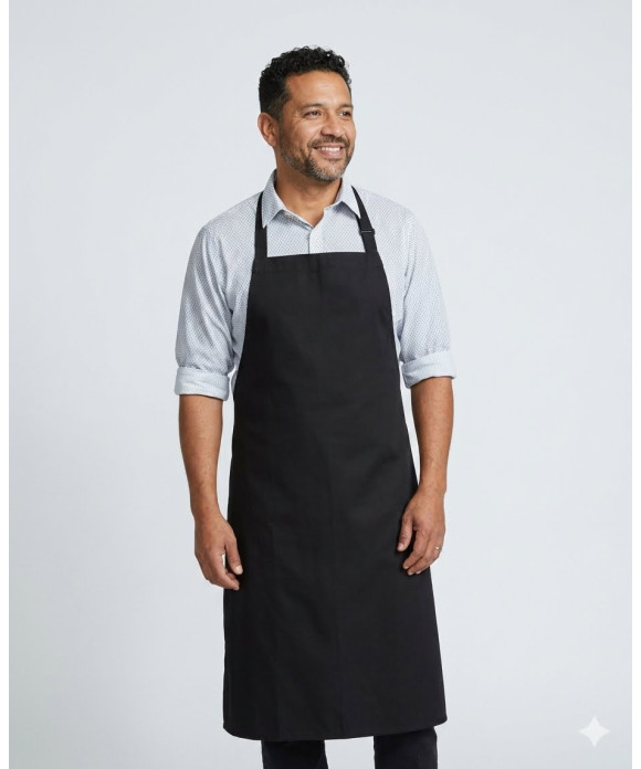 New Bib Black Long No Pocket