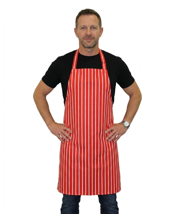 New Red And White Stripe Apron