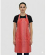 New Red And White Stripe Apron Female