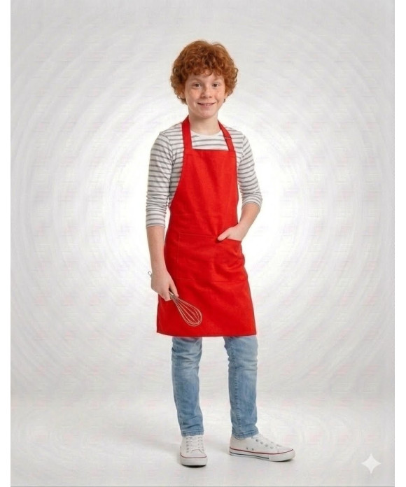 New Childrens Red Apron Male 1
