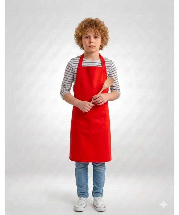 New Childrens Red Apron Male 2