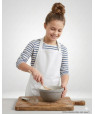 New Childrens White Apron With Spoon